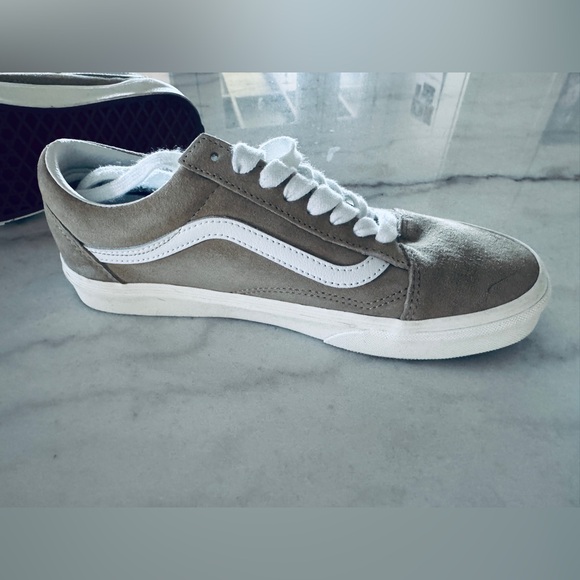 Vans Unisex Old Skool Heiq Eco Boost Beige and White Sneakers - Picture 8 of 13